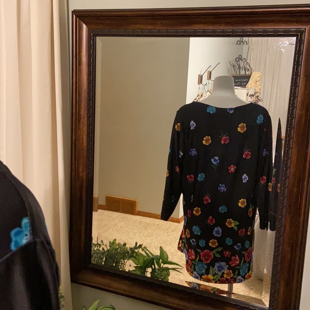 Slinky Brand Bright Floral Tunic 1X EUC - Picture 2 of 6